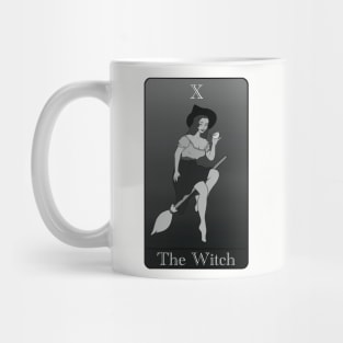 Vintage Witch Tarot Black and White Mug